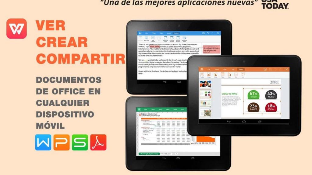 WPS Office, la suite ofimática gratuita y renovada para Android