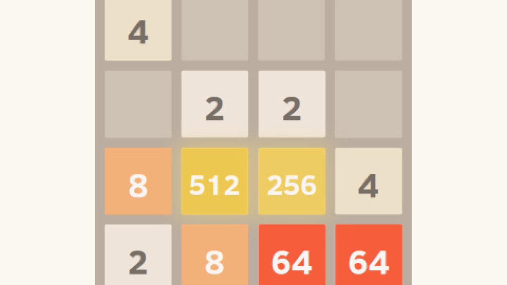 El nuevo juego de moda es 2048. Un adictivo rompecabezas clon de Threes