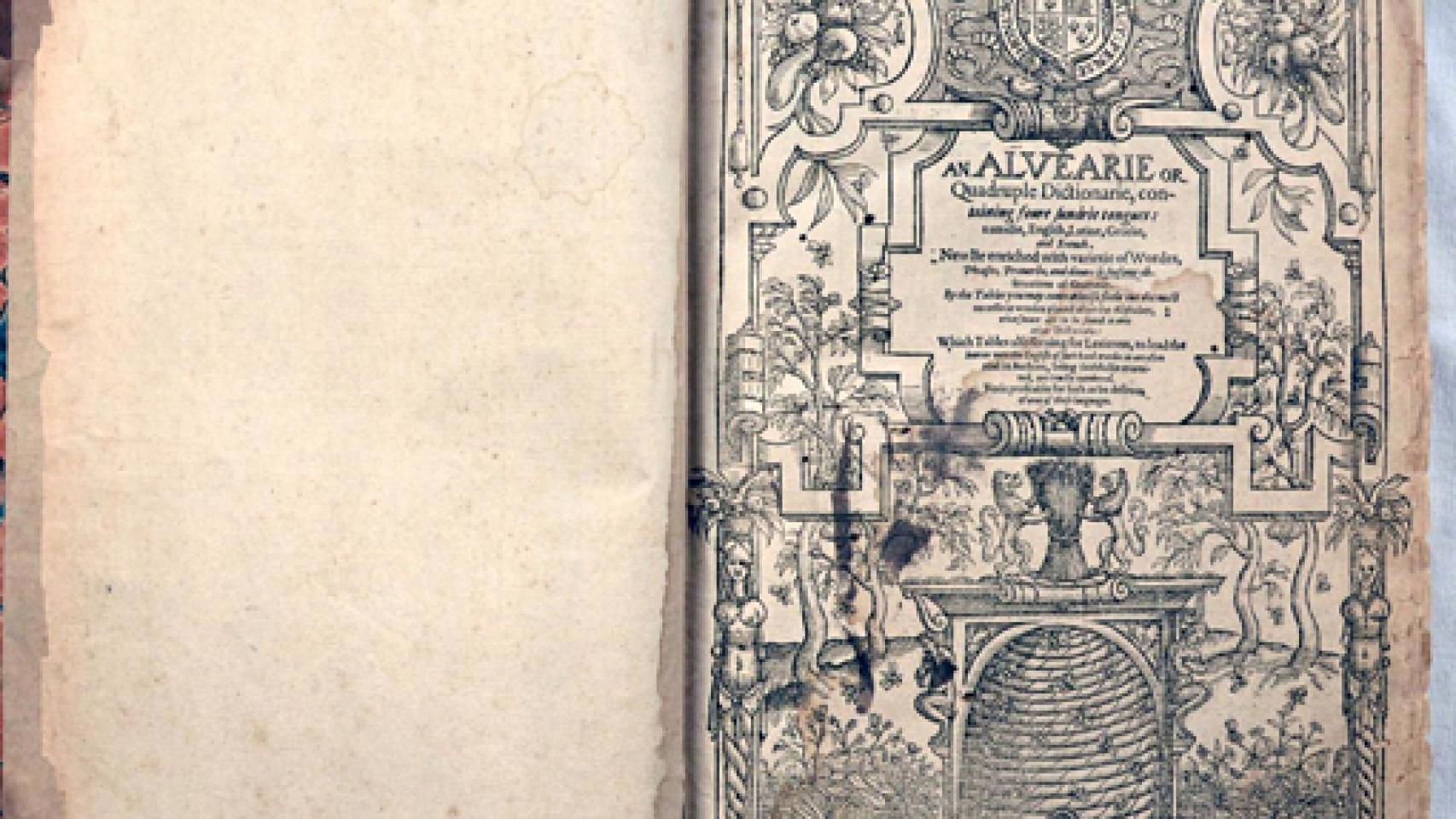 Image: El diccionario que pudo pertenecer a William Shakespeare