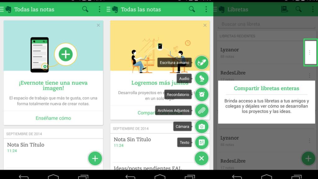 Evernote 6.0 se renueva y simplifica al estilo Material Design [APK]