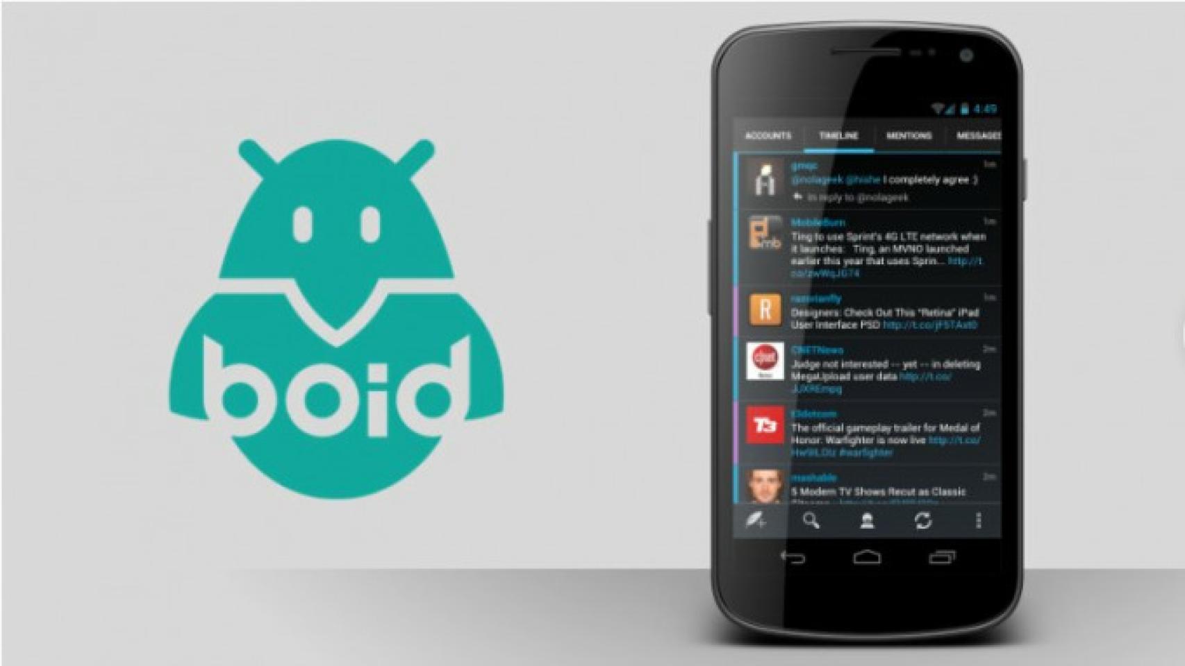 Un cliente de Twitter rápido, con multicuenta y estilo ICS: Boid for Twitter