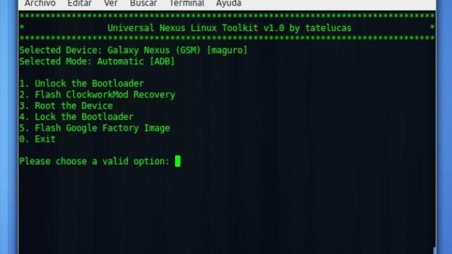 Rootea casi todos los Nexus con el Universal Nexus Linux Toolkit