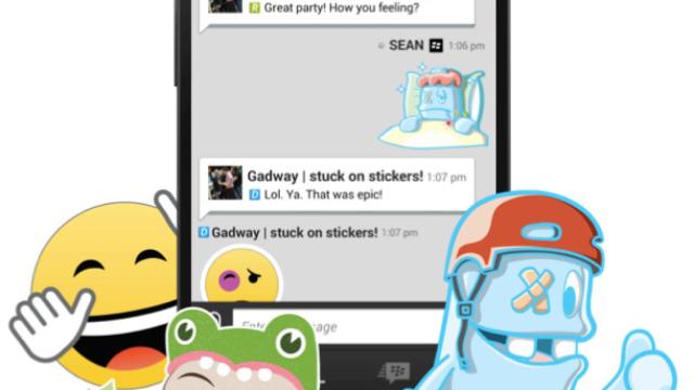 – BBM – Blackberry Messenger para Android añade stickers y pegatinas descargables desde su tienda