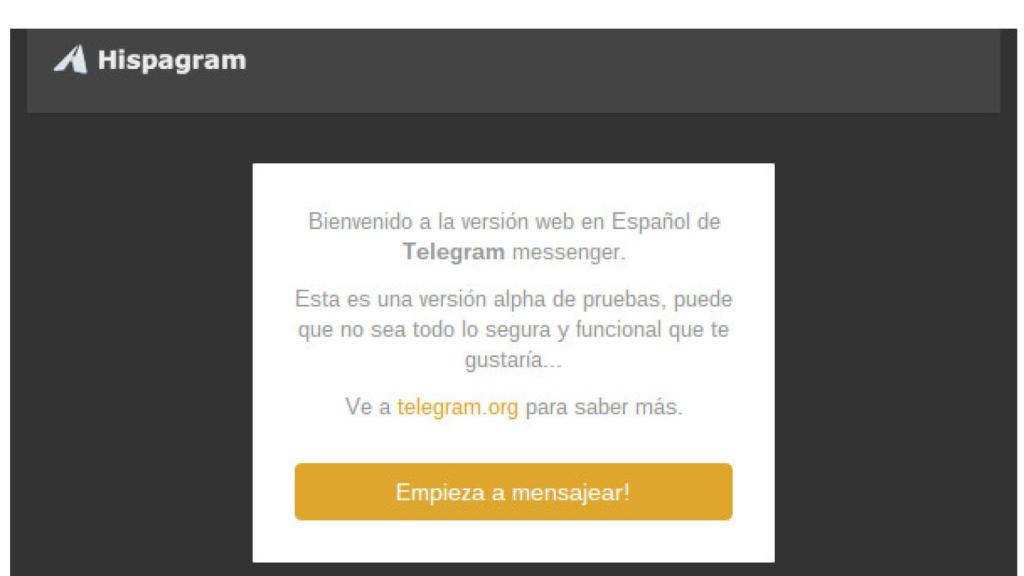 Hispagram, el nuevo cliente web para Telegram completamente en español