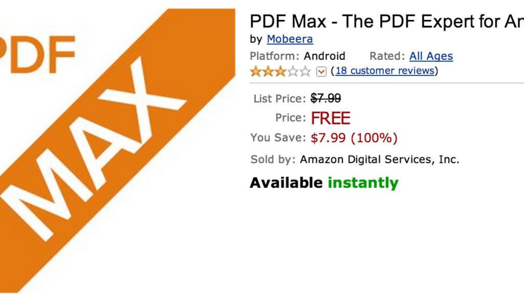 PDF Max está gratis sólo hoy en la tienda de Amazon