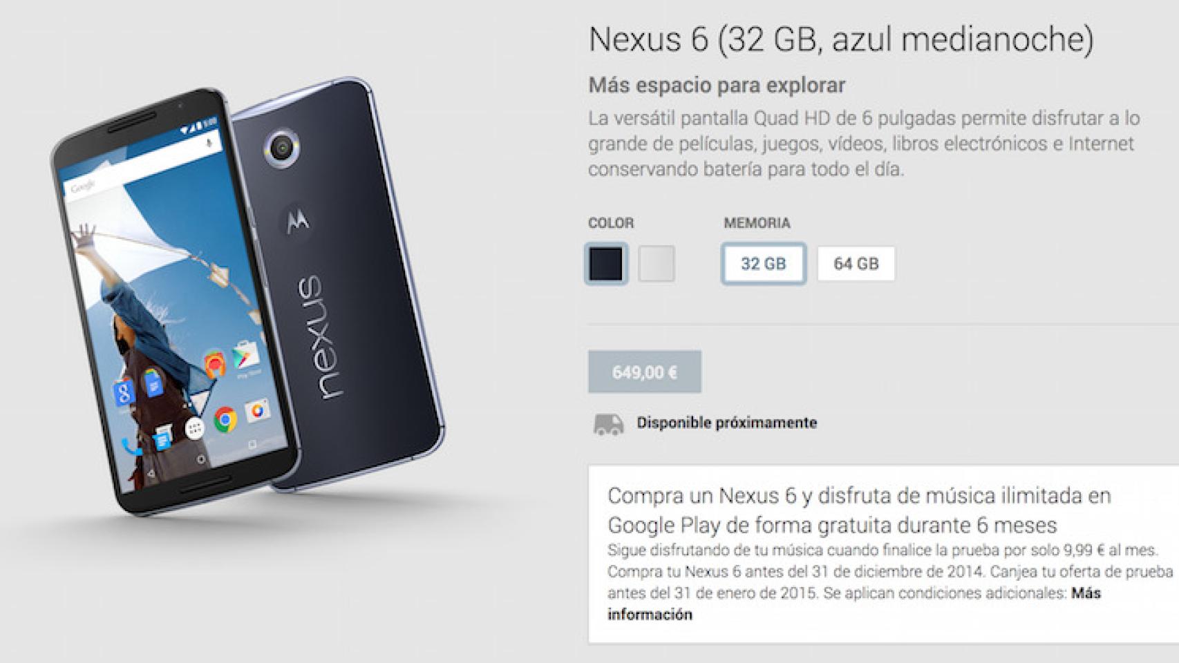Nexus 6, Nexus Player y Sony Smartwatch 3 ya en Google Play Store