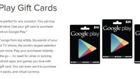 Las tarjetas de regalo del Google Play ya son oficiales