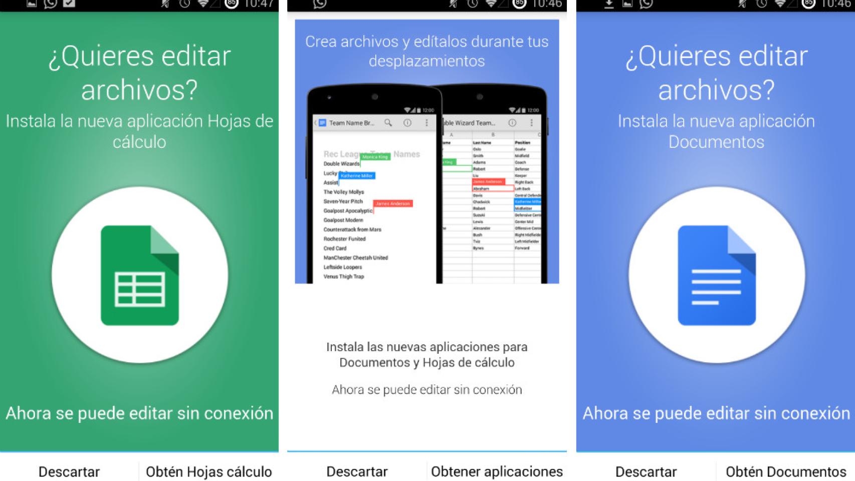 Google Drive 1.3 pierde funciones y ahora requiere Docs y Sheets para crear y editar documentos  [APK]