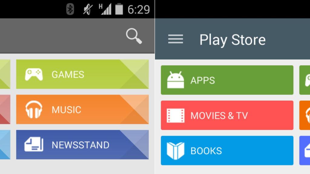 Así sería Google Play Store 5.0 con diseño Material Design