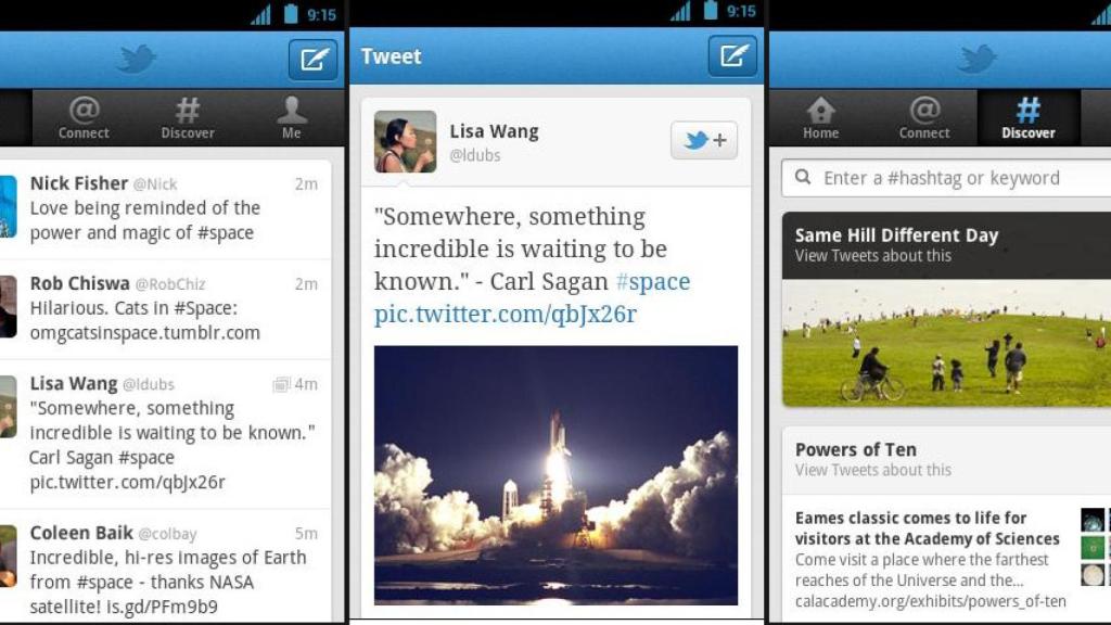 Twitter para Android se actualiza a lo grande
