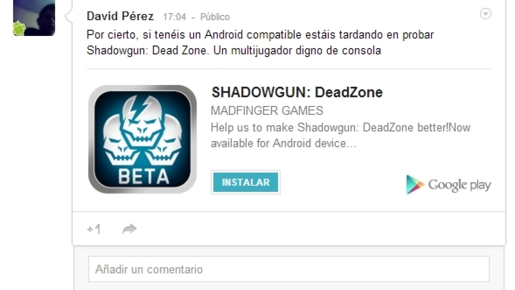 Google Play se integra en Google+ permitiendo instalar aplicaciones desde la propia red social