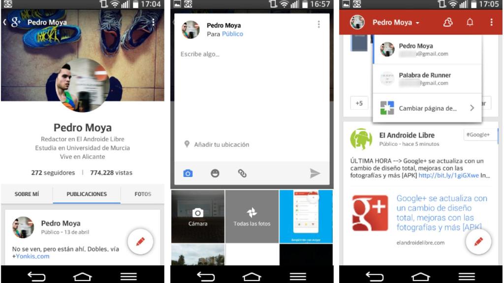 Google+ se actualiza con un cambio de diseño total, mejoras con las fotografías y más [APK]