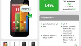 Motorola Moto G más barato en amena por 149€ sin permanencia