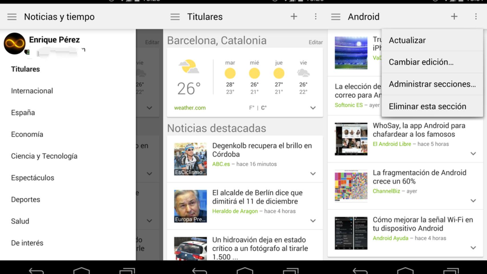 Google Noticias y Tiempo se rediseña totalmente [APK]