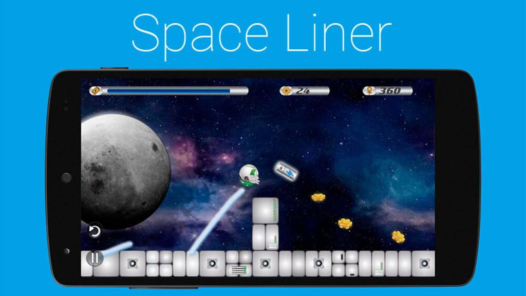Space Liner, dirige al robot hasta la meta con la punta de tus dedos