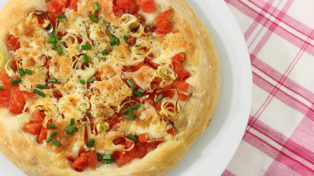 Masa de pizza sin amasar