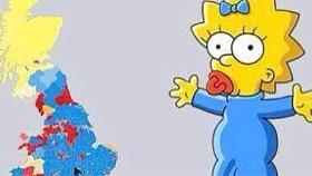 La Red compara el resultado electoral en Reino Unido con Maggie Simpson