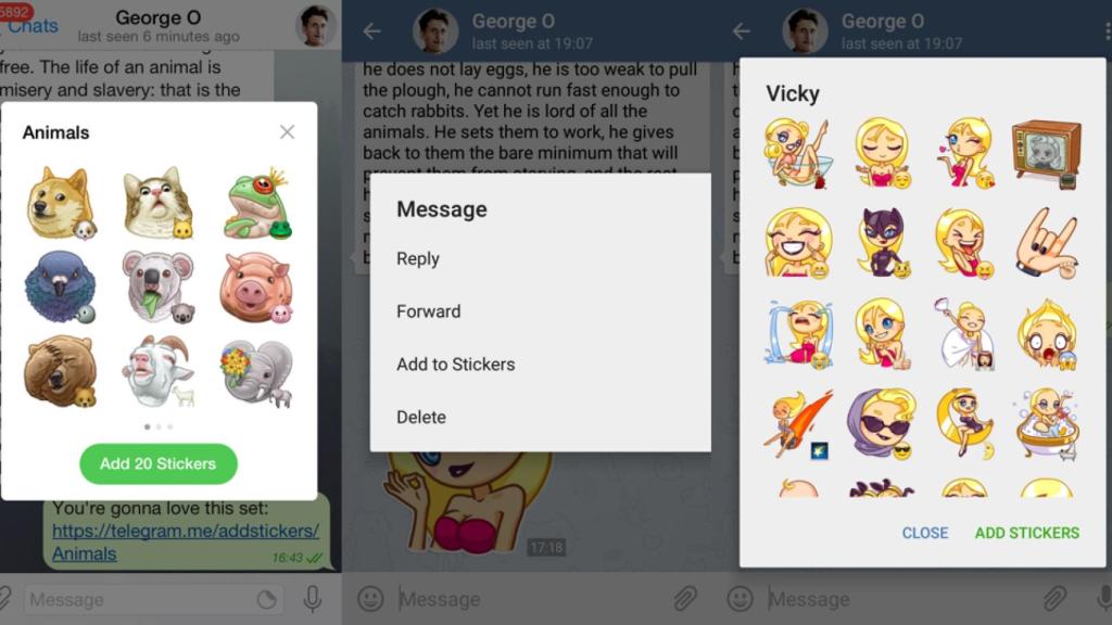 Crea y envia tus propios stickers con Telegram 2.9