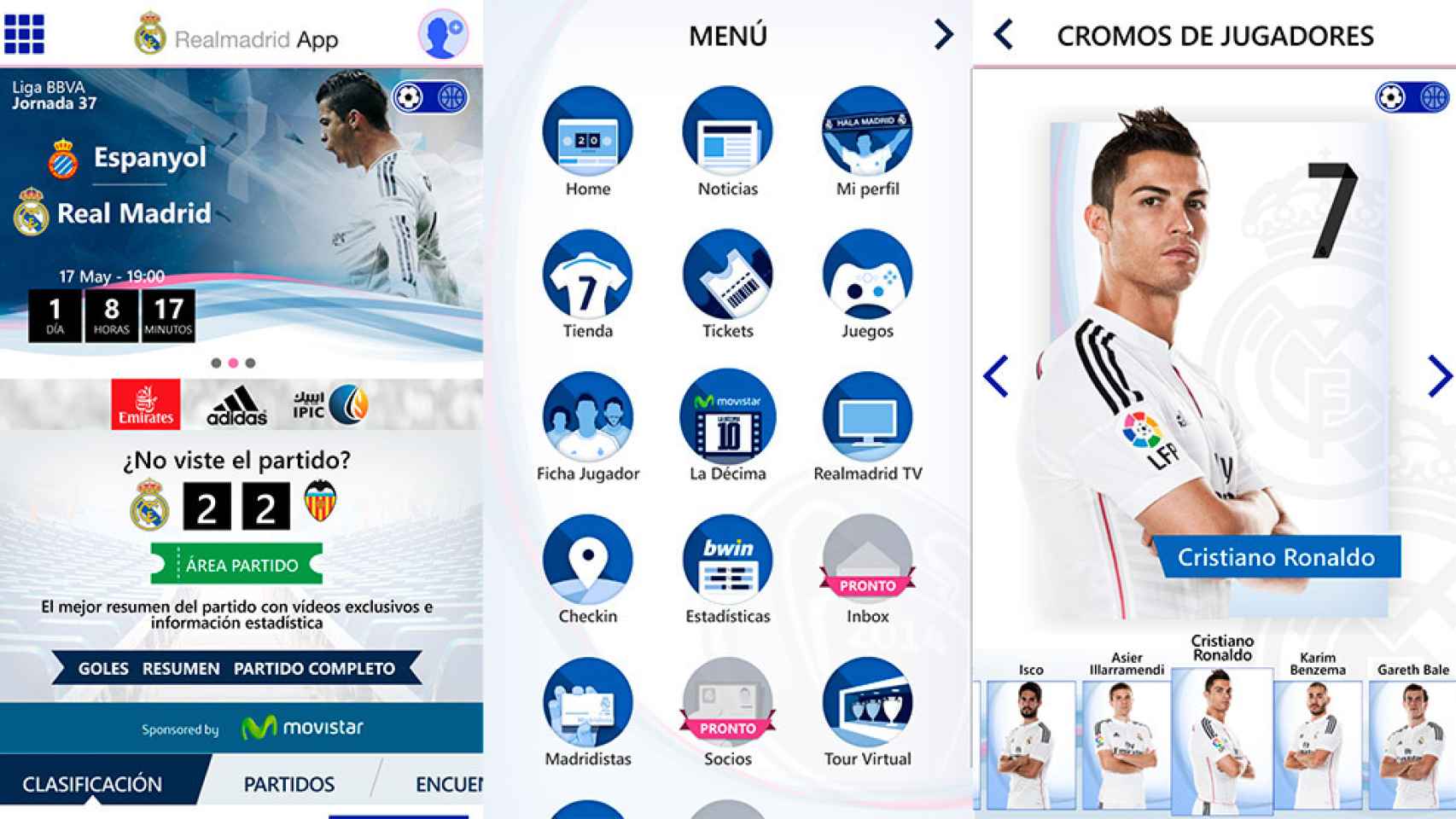 Nueva aplicación del Real Madrid, desarrollada por Microsoft