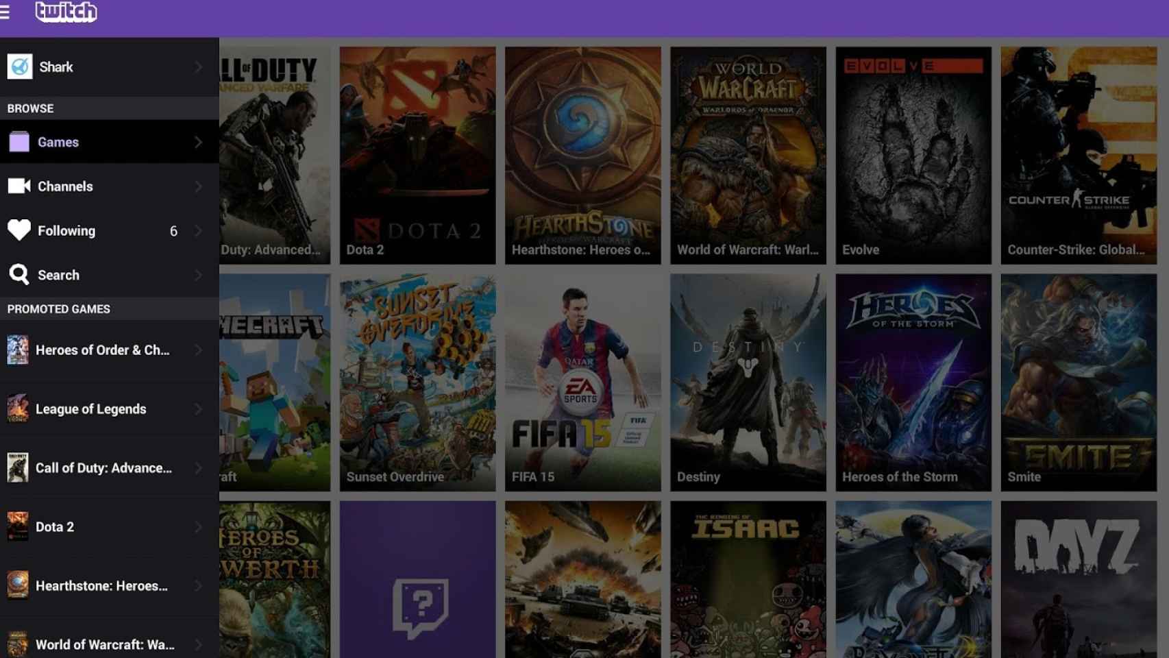 Twitch para Android