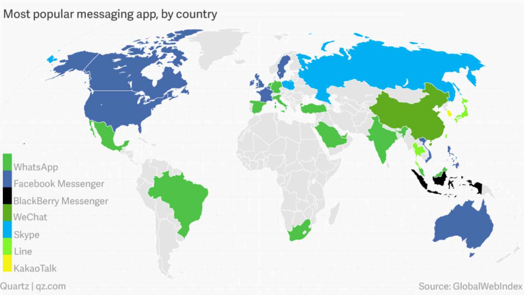 Mapa de la mensajería instantánea: Facebook domina pero Whatsapp no es todo