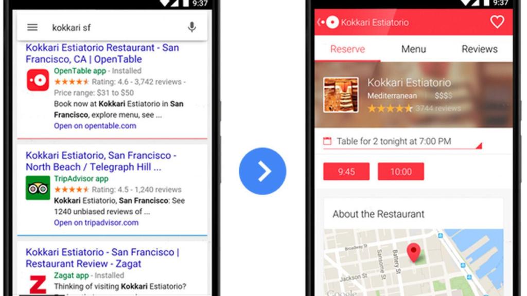 La barrera entre las apps y la web se pierde con los enlaces profundos de Google