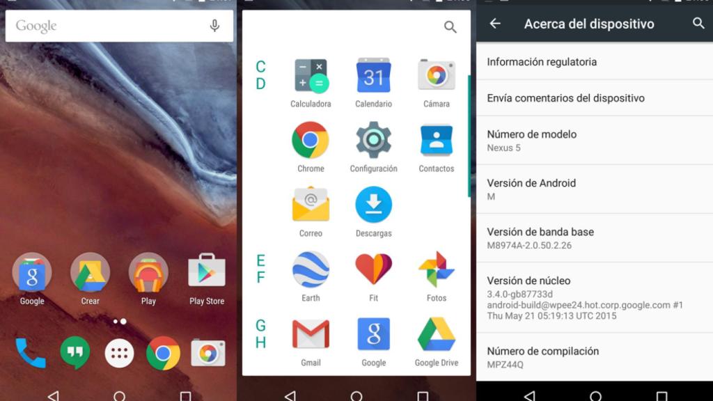 Android M Preview ya disponible para Nexus 5, 6 y 9