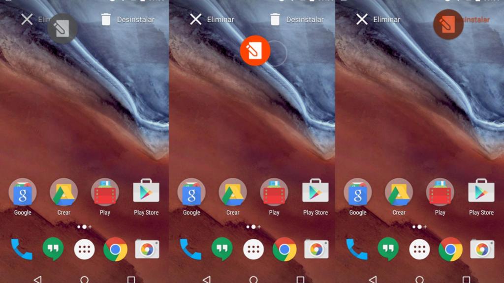 El nuevo Google Now Launcher permite desinstalar apps directamente desde el escritorio