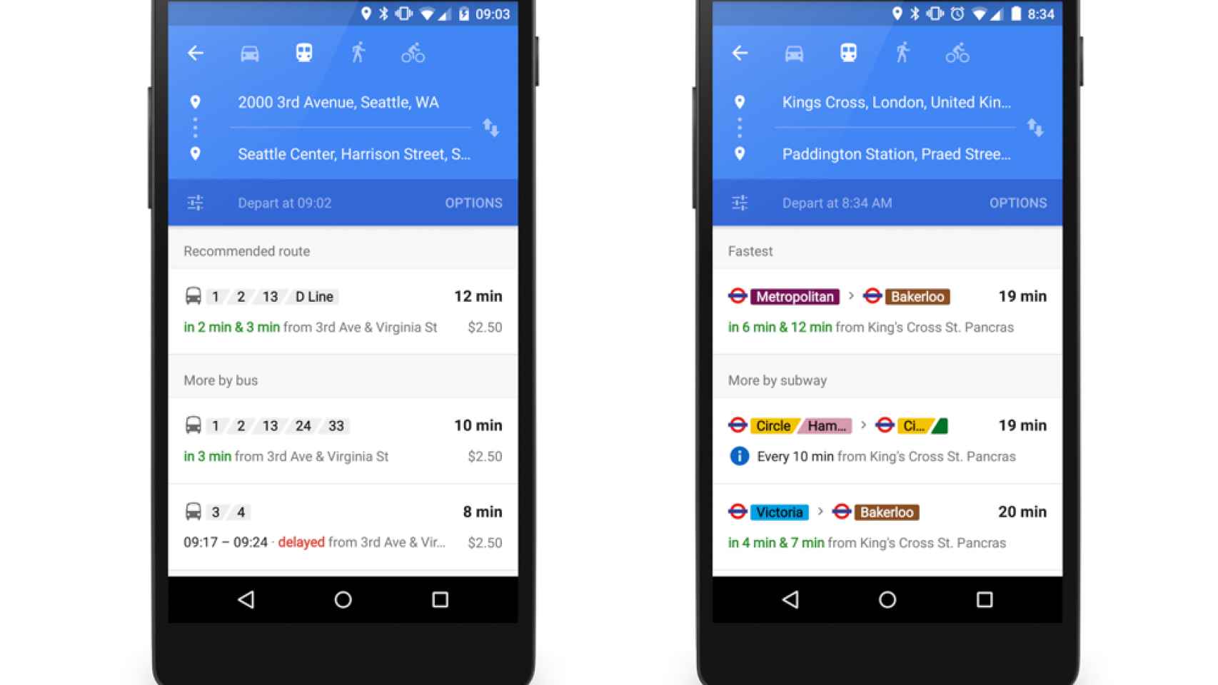 Google Maps ofrecerá información de tu trayecto en tiempo real