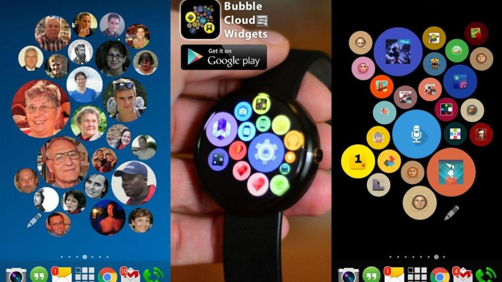 Bubble Cloud Widgets, llena de burbujas tu teléfono o tu reloj