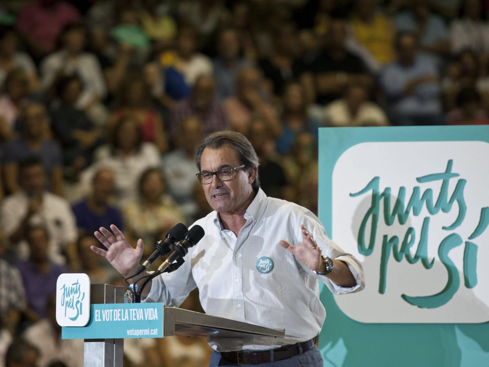 Artur Mas en un mitin de Junts pel Sí