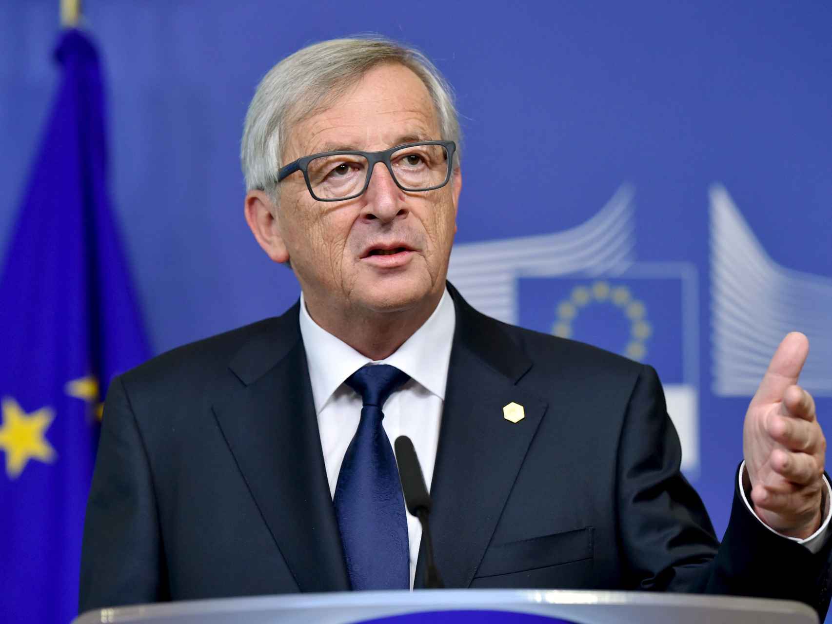Jean Claude Juncker, la pasada semana tras una rueda de prensa de la Comisión Europea