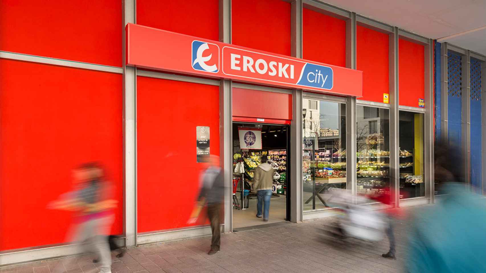 Exterior de un establecimiento de Eroski