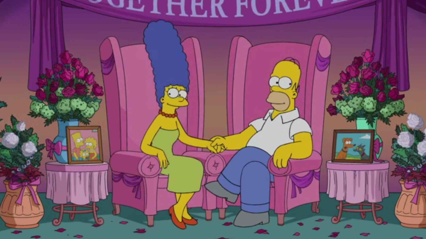 Homer y Marge Simpson