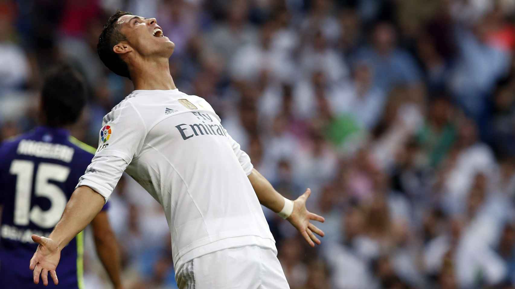 Cristiano Ronaldo durante un encuentro de Liga con el Real Madrid.