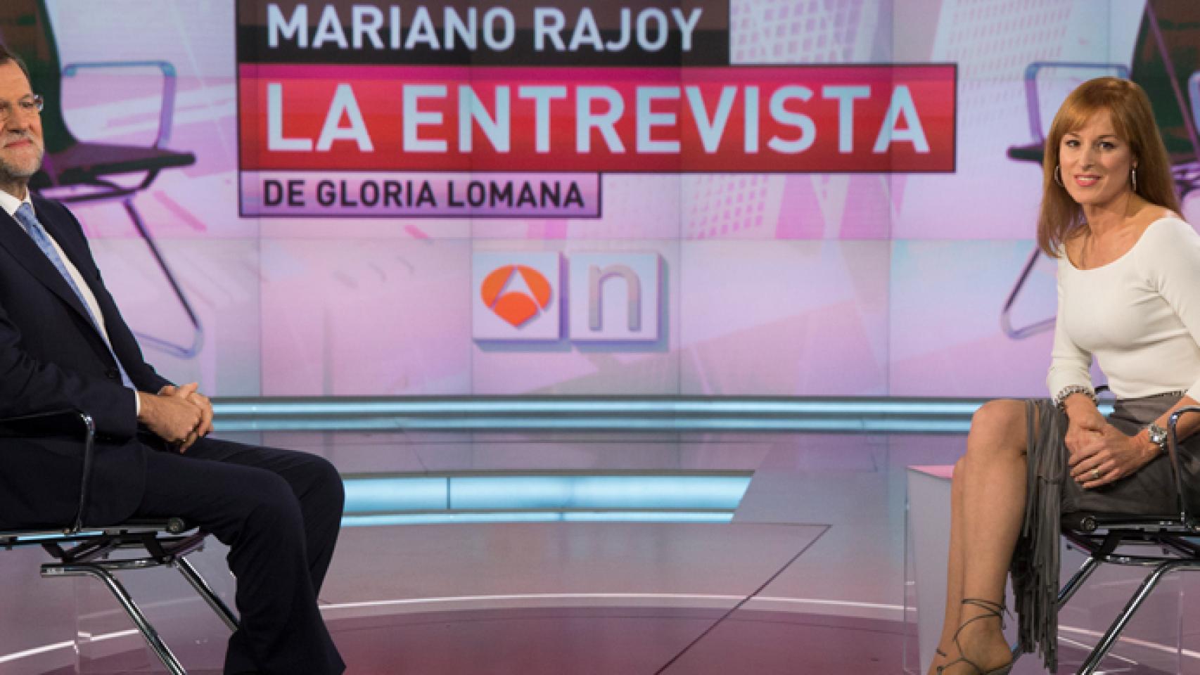Gloria Lomana entrevista a Mariano Rajoy en Antena 3