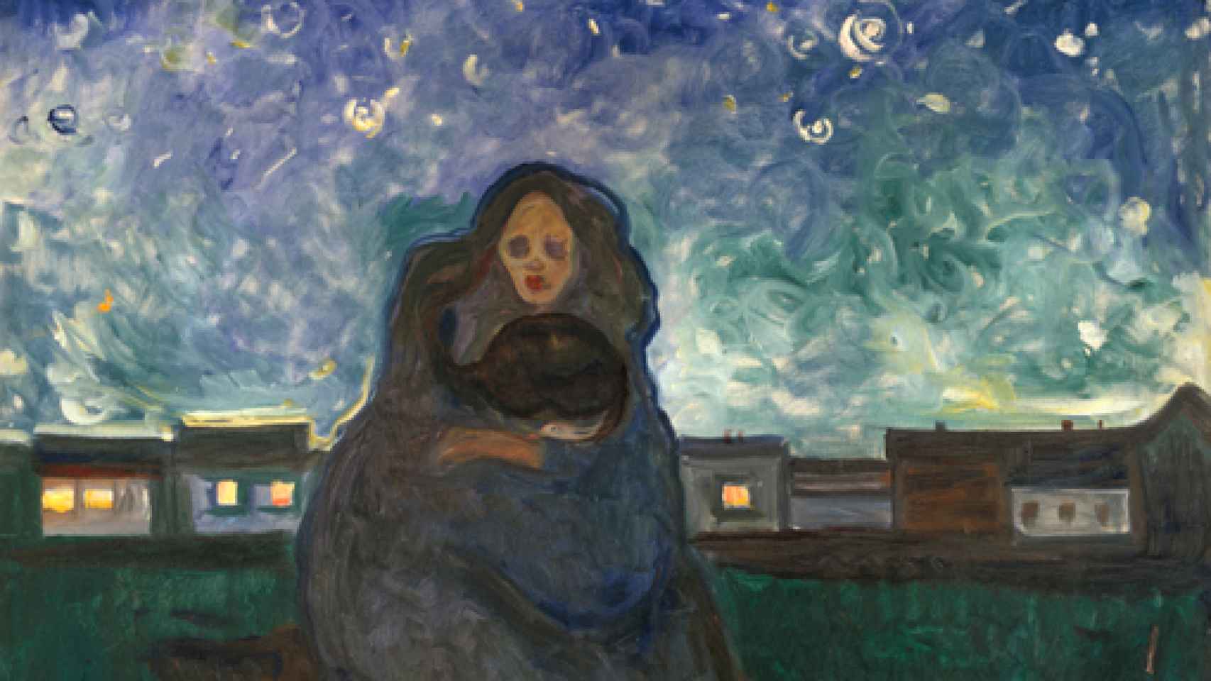 Detalle de 'Bajo las estrellas', 1900-1905. Foto: Munch Museum