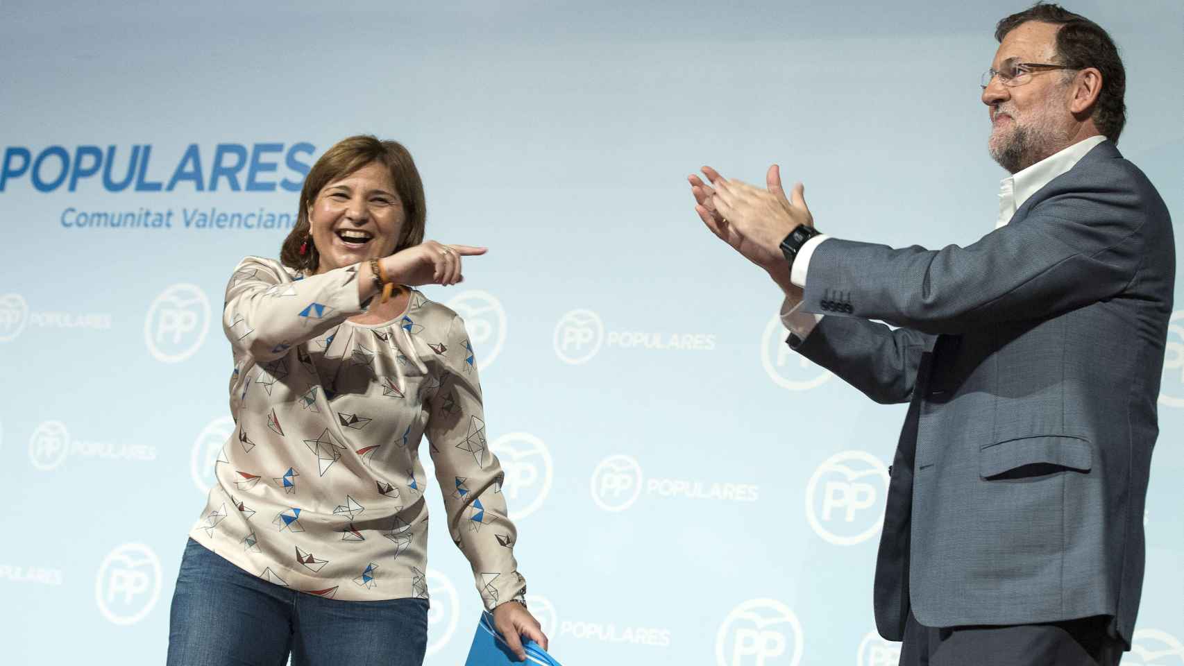 Rajoy, junto a Isabel Bonig, en un acto de Valencia.