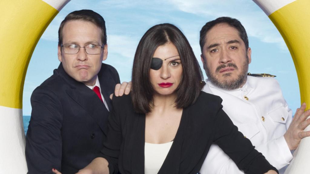 Joaquín Reyes, Miren Ibarguren y Alfonso Lara en 'Anclados'