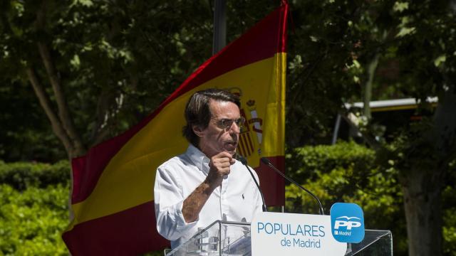 José María Aznar, en el mitin central antes del 24-M en Madrid Río.