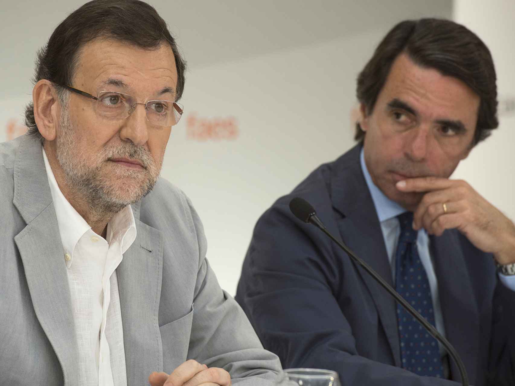 Aznar y Rajoy, en uno de sus últimos encuentros públicos juntos.