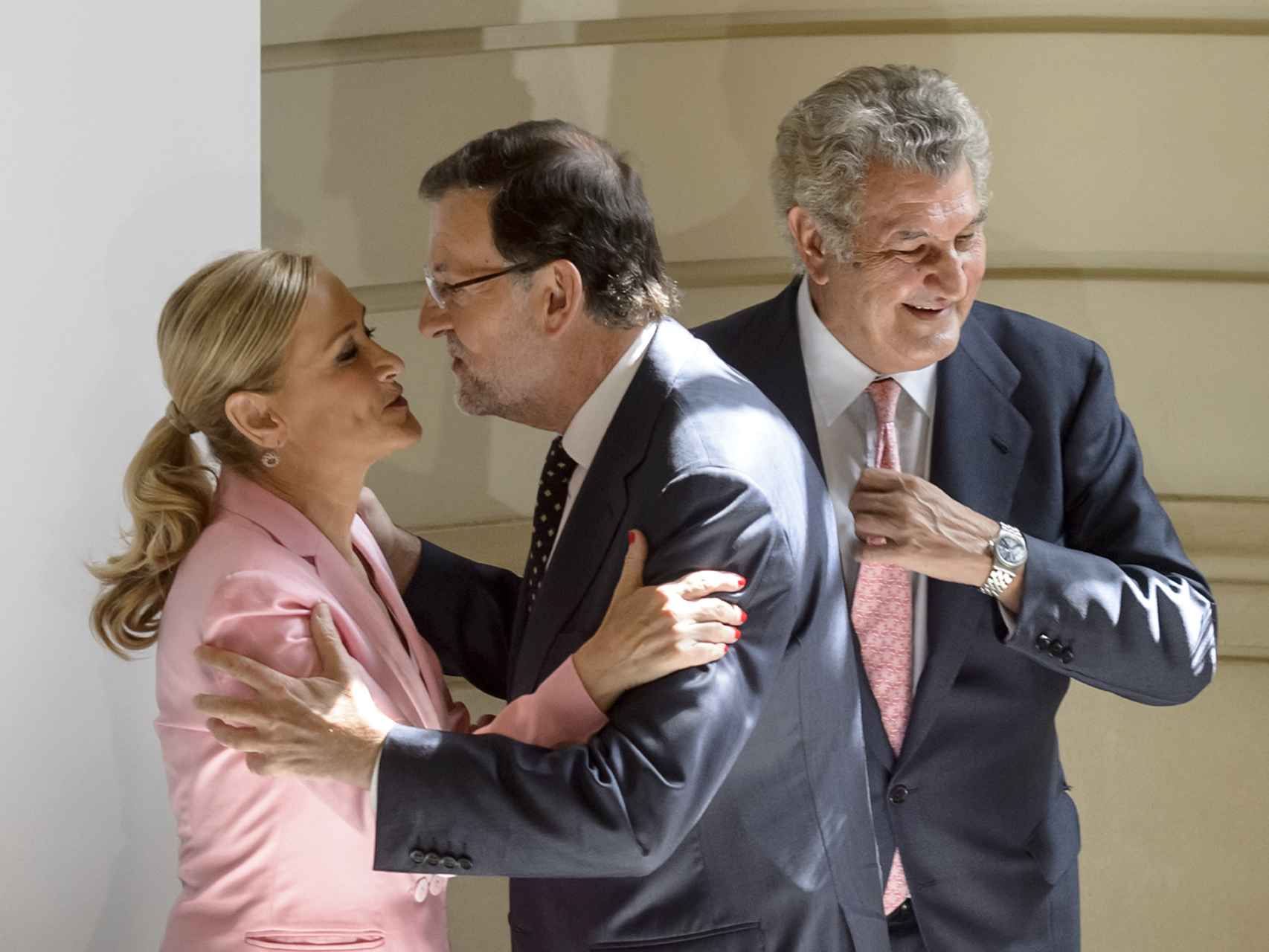 Cristina Cifuentes, Mariano Rajoy y Jesús Posada en el foro ABC.