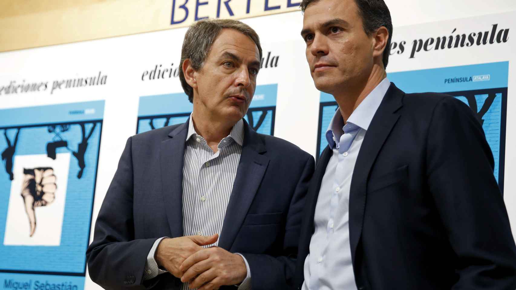 Zapatero y Sánchez, este martes.