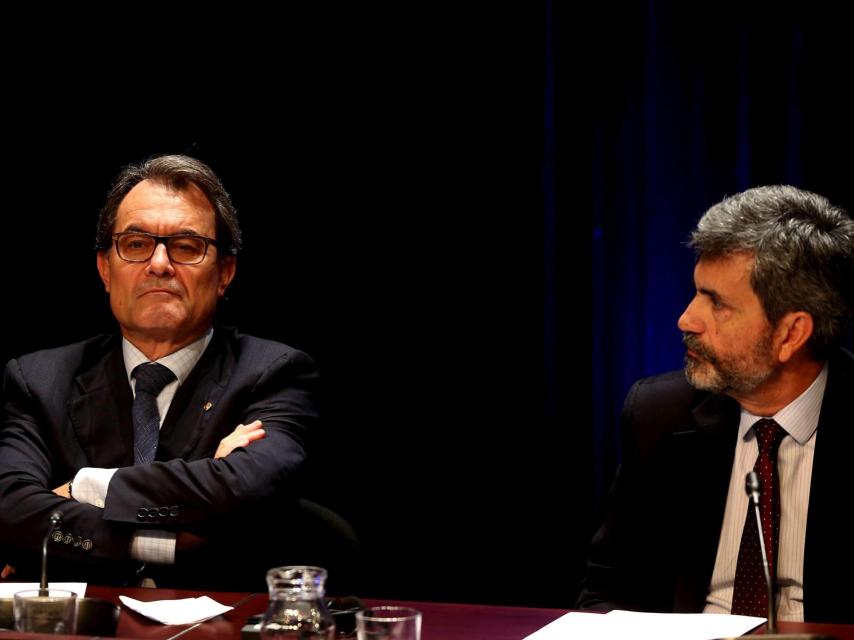 Mas junto al presidente del Poder Judicial, Carlos Lesmes, la pasada semana