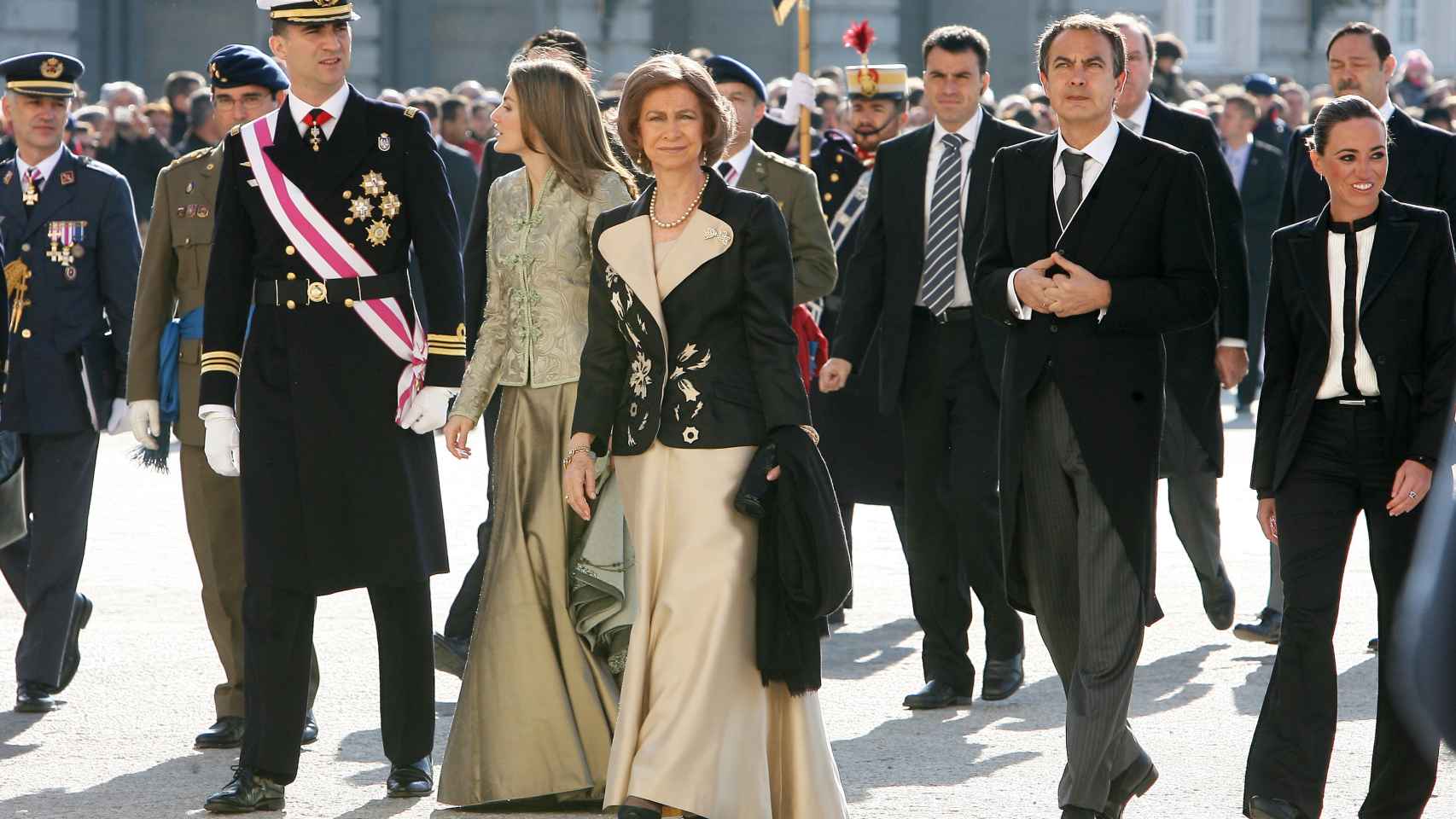 Carme Chacón y la Familia Real en la Pascua Militar de 2009