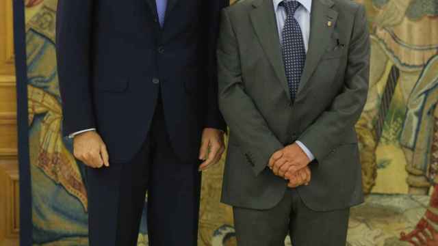 Miguel Ángel Revilla en Zarzuela con Felipe VI