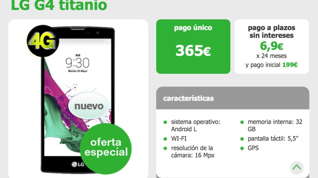 Ofertón: LG G4 por 365€ en Amena