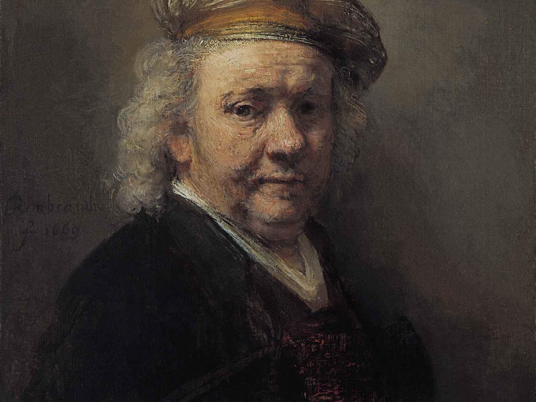 Autorretrato de Rembrandt (1669), en el Museo Mauritshuis