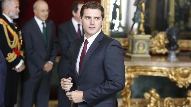 Albert Rivera, en la recepción con los reyes en el Palacio Real