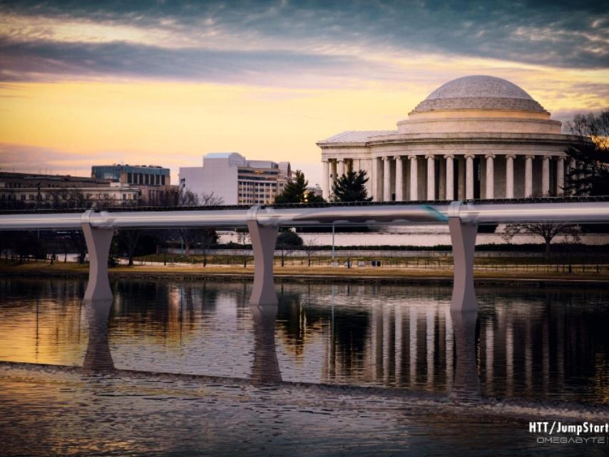 Recreación del Hyperloop.